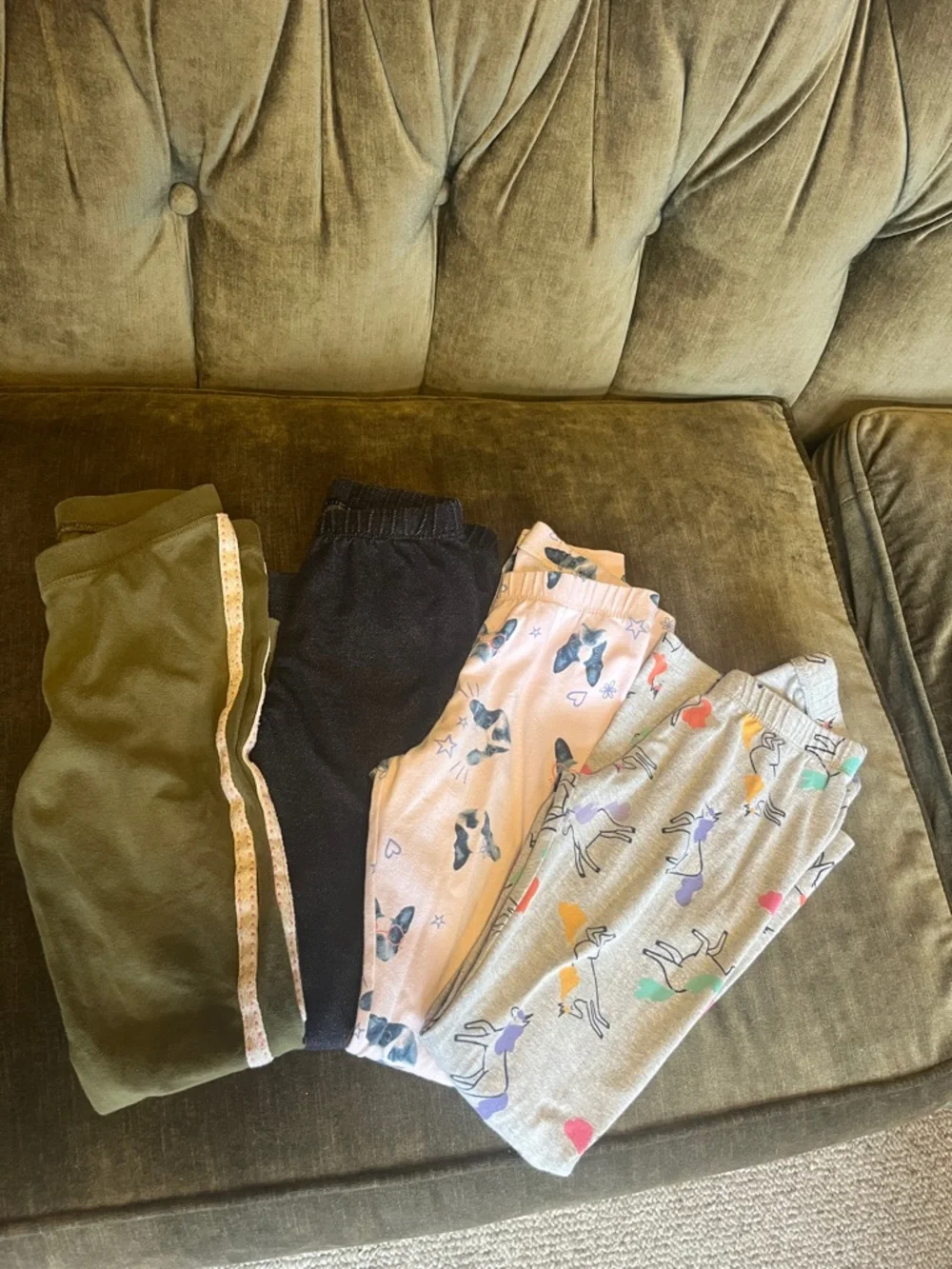Four pairs of Cat & Jack leggings! Size Medium 7/8